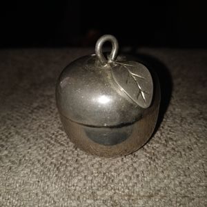 Silver apple trinket
